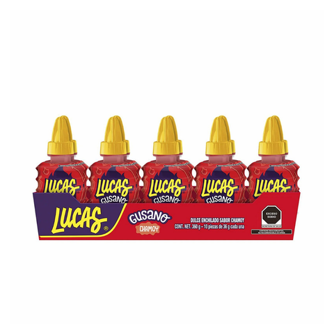 Lucas Gusano Chamoy Case 10 Pc