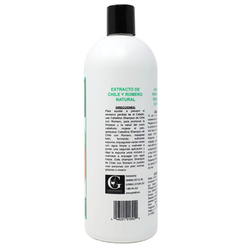 Cabellina Pepper & Romero Hair Shampoo 32 Oz