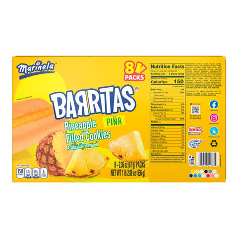 Marinela Barritas Pineapple 8 Pk