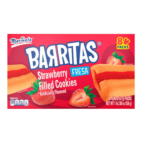 Marinela Barritas Strawberry 8 Pk